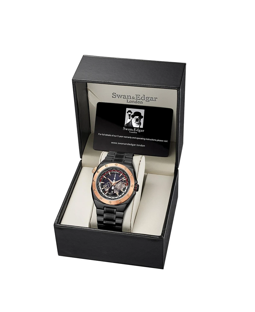 SE00971 Swan & Edgar Hand Assembled Apollo Automatic Black
