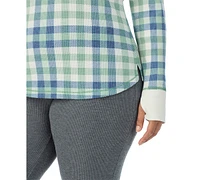 Cuddl Duds Plus Size Long-Sleeve Crewneck Thermal Top