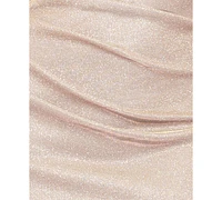 Betsy & Adam Women's Metallic Rosette One-Shoulder Gown
