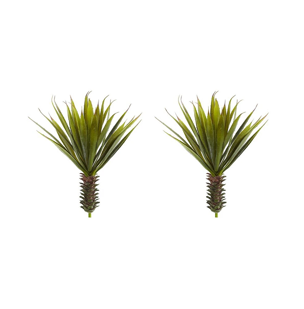 Slickblue Spiky Agave Plant for Bold, Desert-Inspired Decor (Set of 2)