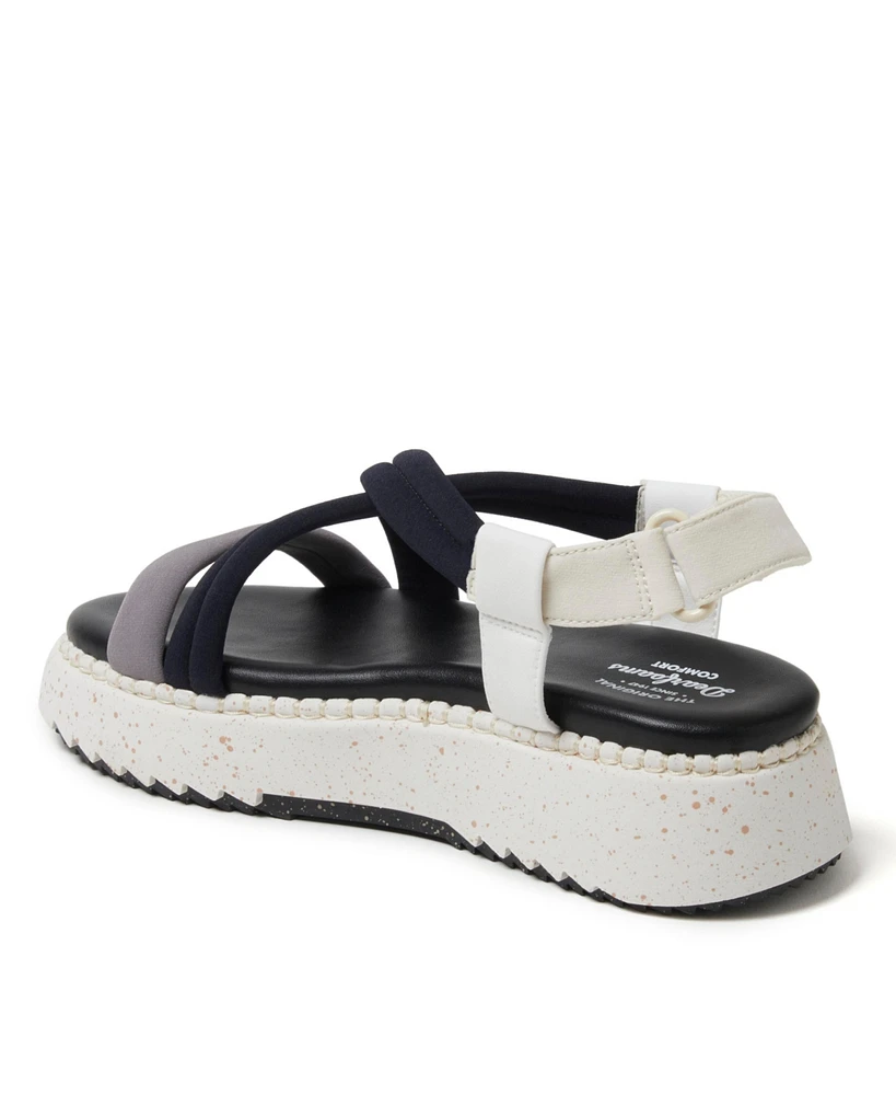 Dearfoams Women's Daylen Adjustable Strap Platform Sandal