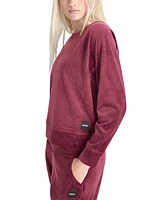 Dkny Women's Platinum Velour Crewneck Sweatshirt