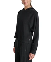 Dkny Sport Women's Ribbed Hoodie Pullover