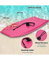 37 Inch Lightweight Bodyboard Surfing with Leash Eps Core Boarding Ixpe