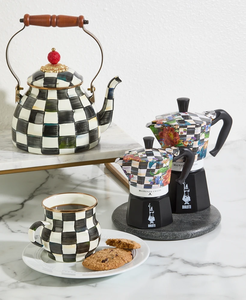 MacKenzie-Childs Courtly Flower Market 3-Cup Bialetti Moka Coffee Pot