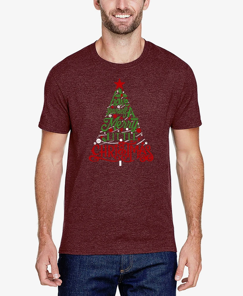 La Pop Art Men's Have Yourself a Merry Little Christmas Premium Blend Word T-Shirt