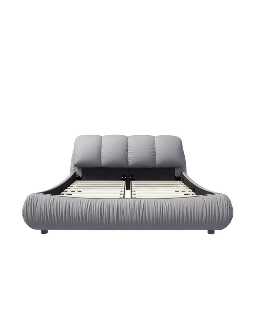 Luxury Upholstered Bed with Oversized Padrest