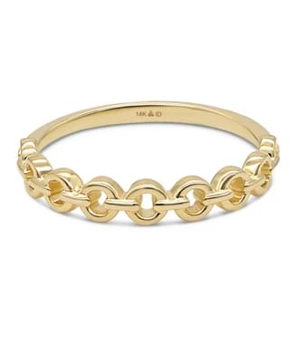 Devata Cable Link Ring In 14k Gold Size 8 Approx. 1.7 Grams