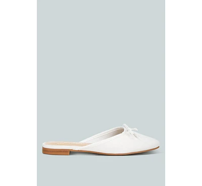 Taylena Satin Bow Detail Mules