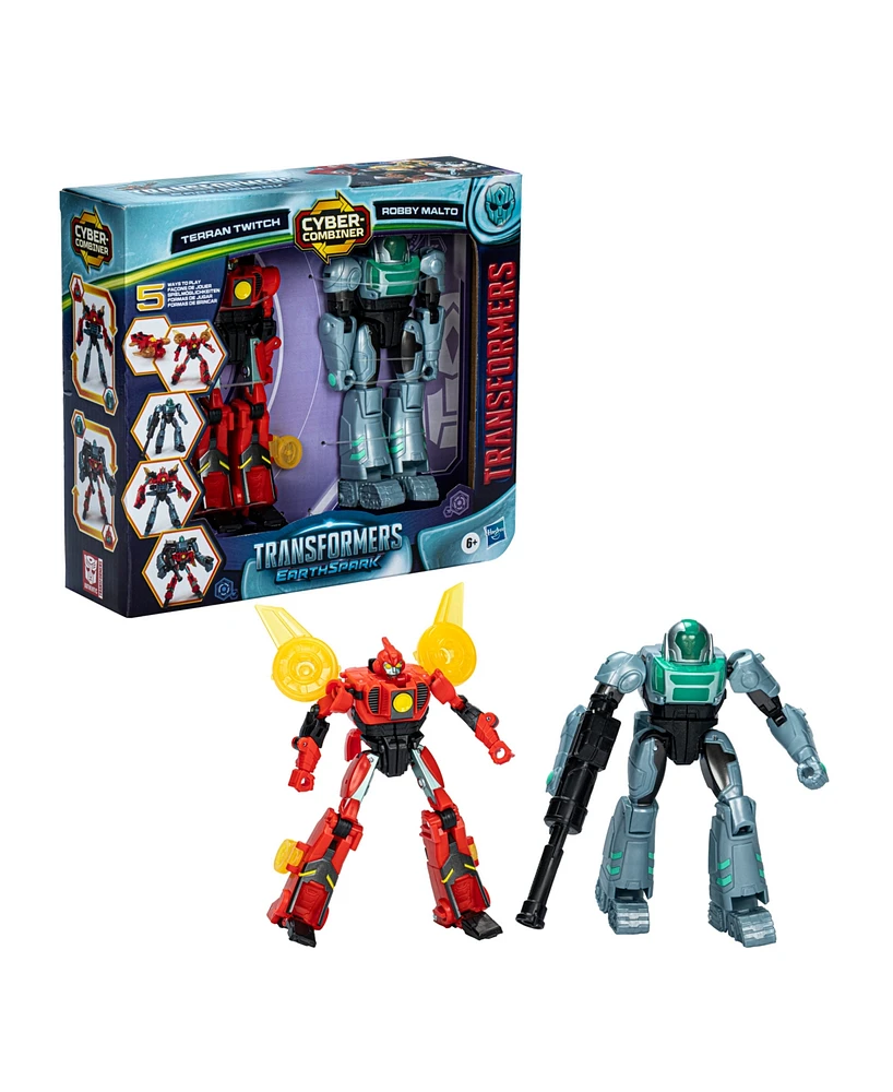 Transformers EarthSpark Cyber-Combiner Terran Twitch and Robby Malto Action Figure