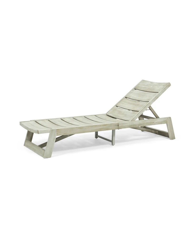 Acacia Wood Chaise Lounge Set (Set Of 2)