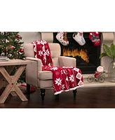 Chanasya Premium Gold Fox Print Fleece Throw Blanket - Cozy and Warm, Cute Design, Super Soft, Plush and Fluffy Sherpa