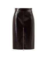 Nocturne Women's Faux Leather Pencil Skirt