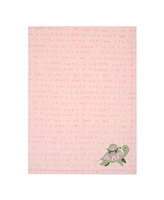 Lambs & Ivy Sea Dreams Cozy Pink Fleece Turtle Applique Baby Blanket