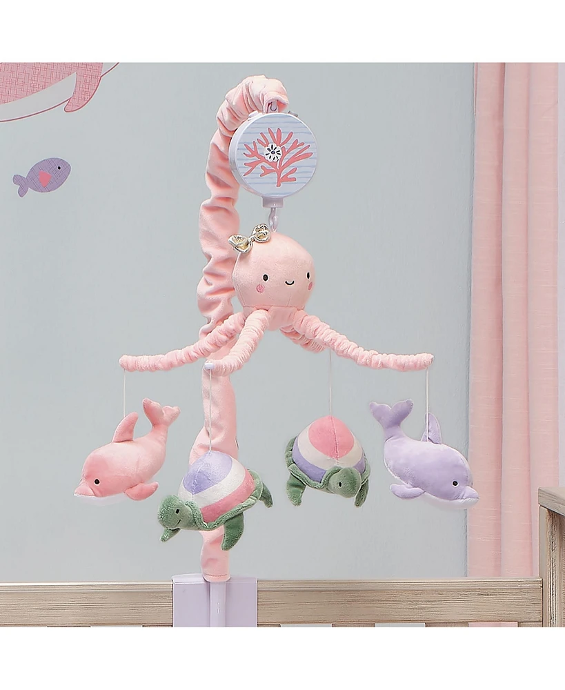 Lambs & Ivy Sea Dreams Dolphin/Turtle Musical Baby Crib Mobile Soother Toy