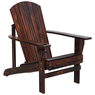 Classic Adirondack Chair with Cup Holder & Weather Resistance