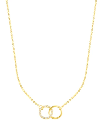 Adornia Adjustable Cubic Zirconia Pave Rings Necklace