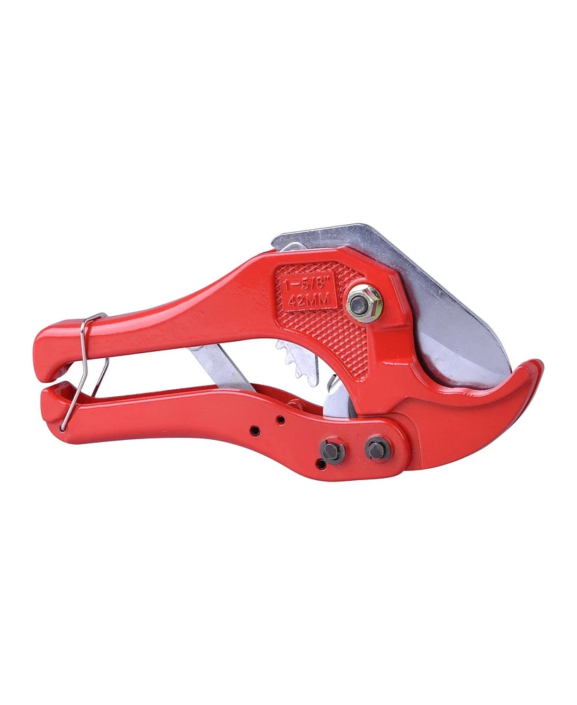 Pex Pipe Cutter 1 5/8” Rubber Pvc Tube Ratchet Type Plastic Hose Cutting Tool