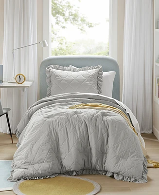 510 Design Phoebe Diamond Quilted Ruffle Edge 2-Pc. Comforter Set, Twin/Twin Xl