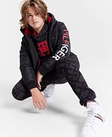 Tommy Hilfiger Toddler and Little Boys Allover Print Soft Fleece Jogger