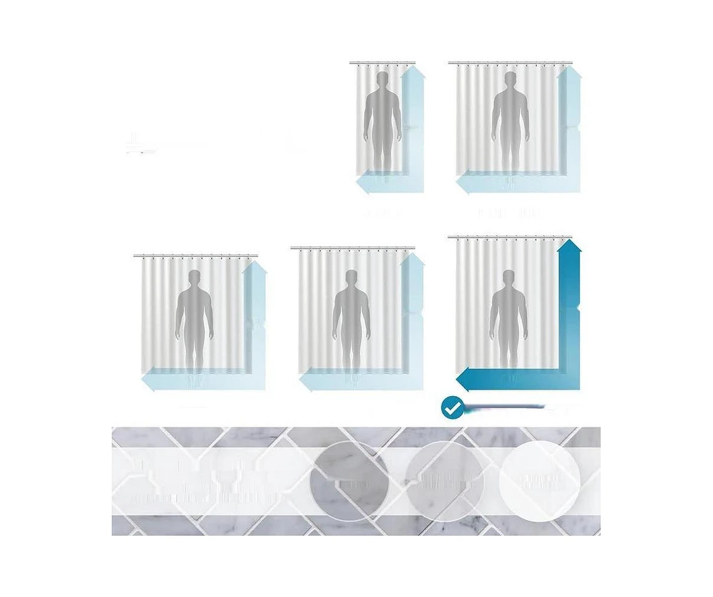 72" W x 96" H 10G Clear Peva Shower Curtain