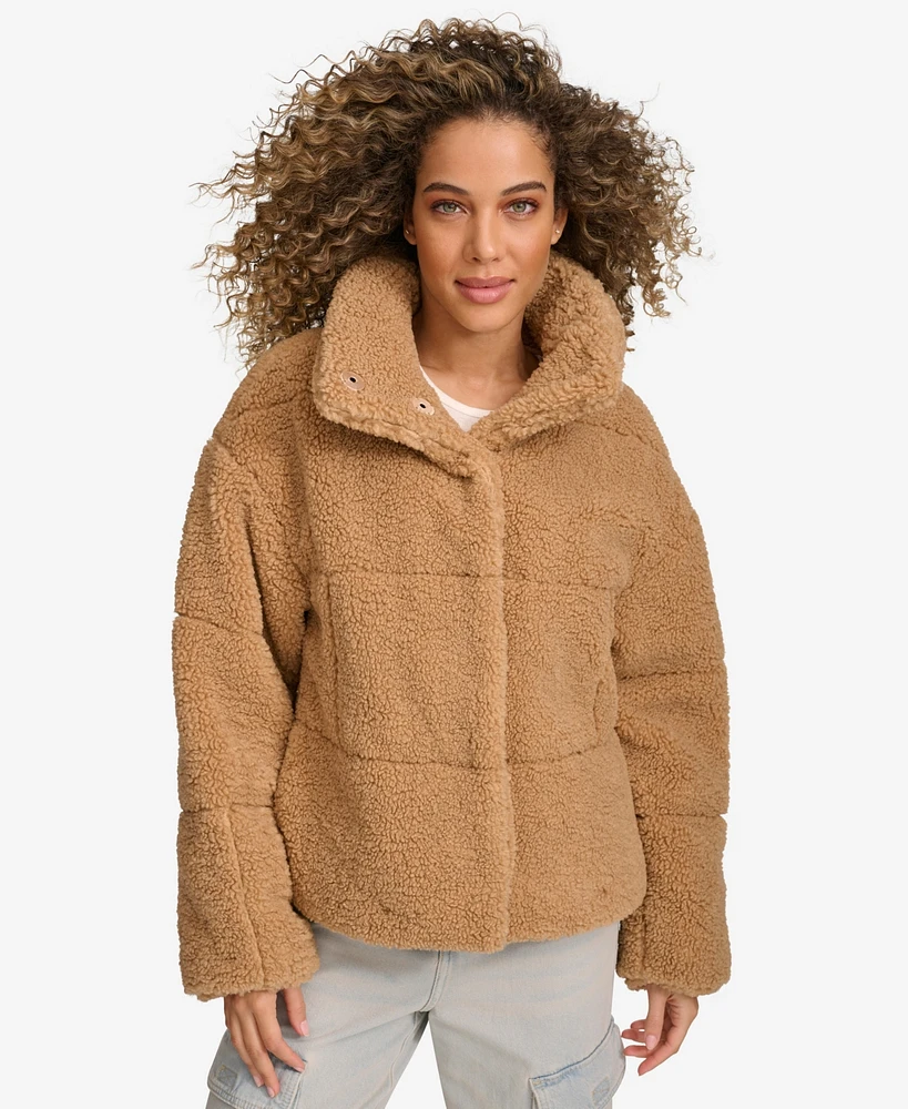 Levi's Women's Short Sherpa Teddy Jacket