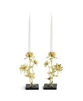 Michael Aram Dahlia Tall Candleholders, Set of 2