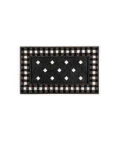 Evergreen Buffalo Check Coir Sassafras Floor Mat Indoor Outdoor Rubber Tray 18"x30" Fits Sassafras Inserts 10"x22" Black