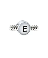 Bling Jewelry Initial Alphabet Bead Charm Sterling Silver A-z Block Letter for Bracelet