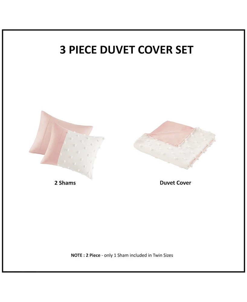 Intelligent Design Shay Clip Jacquard 3-Pc. Duvet Cover Set