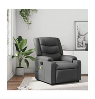 vidaXL Massage Recliner Chair Gray Faux Leather