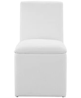 Abbyson Living 36" Wood Mara Stain-Resistant Fabric Dining Chair