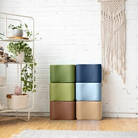 ECR4Kids SoftZone Toddler Modular Stool Set, Earthtone, 6-Piece