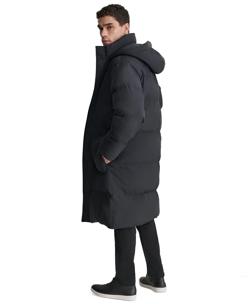 Dkny Men's Quilted Hooded Duffle Parka