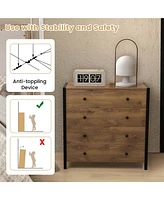 4-Drawer Dresser Modern Chest of Drawers Wooden Storage