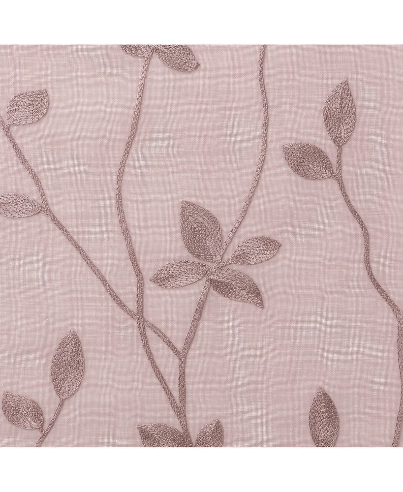 Chanasya Premium Embroidered Vine Curtains - Sheer for Living Room, Bedroom, Kitchen 52" x 96" White, 2 Panels