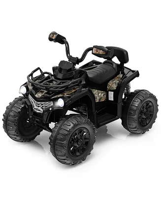 12V Kids Ride On Atv Electric 4-Wheeler Quad 2 Speeds with Mp3 & Headlights