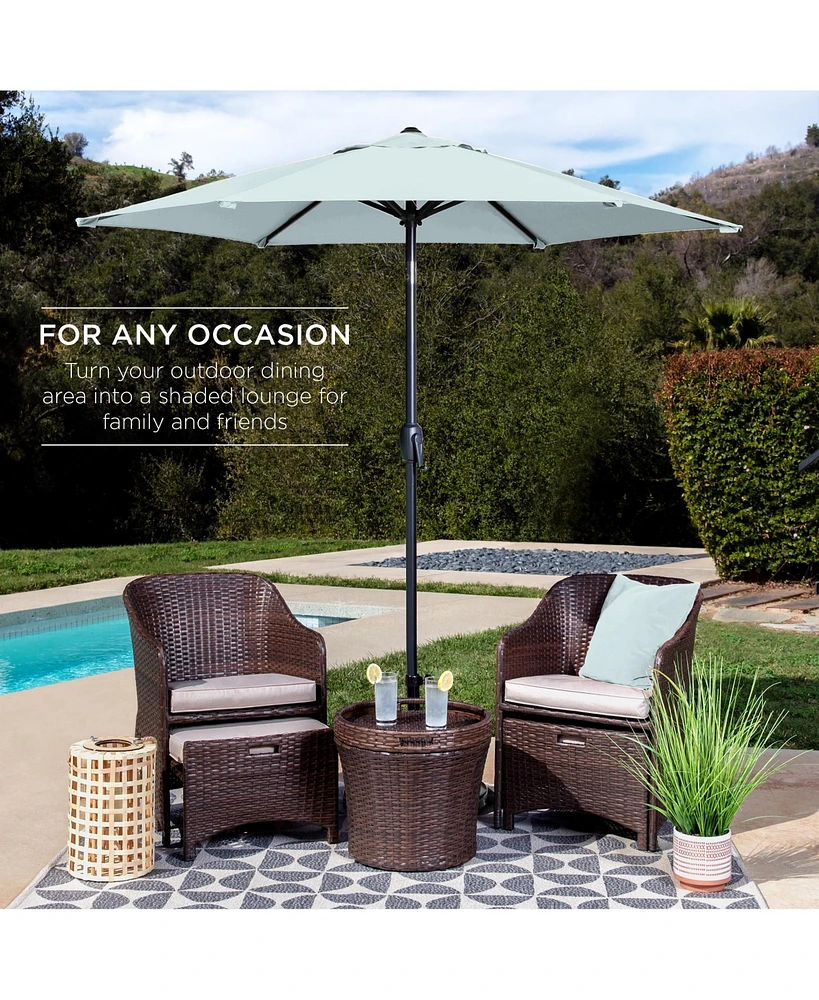 Best Choice Products 7.5ft Heavy-Duty Outdoor Market Patio Umbrella w/ Push Button Tilt