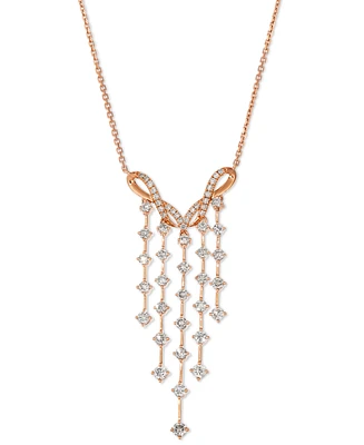 Le Vian Nude Diamond Dangling Adjustable 19" Statement Necklace (1-1/4 ct. t.w.) 14k Rose Gold