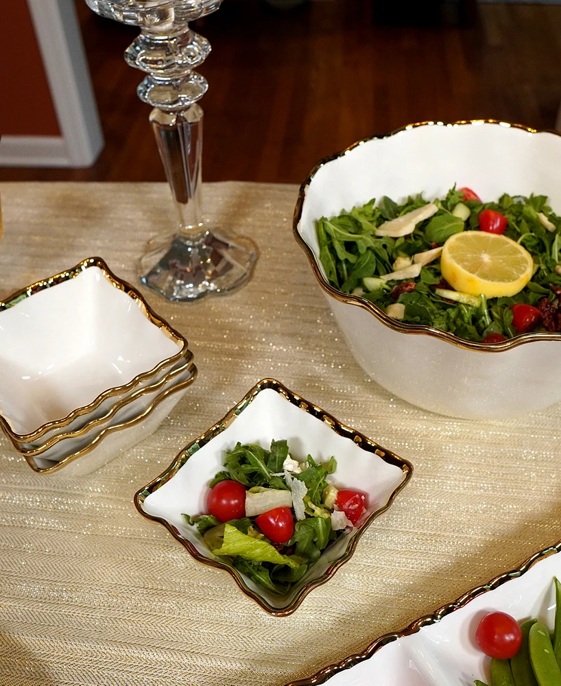 Certified International Regency Deep Metallic-Trim Porcelain Bowl