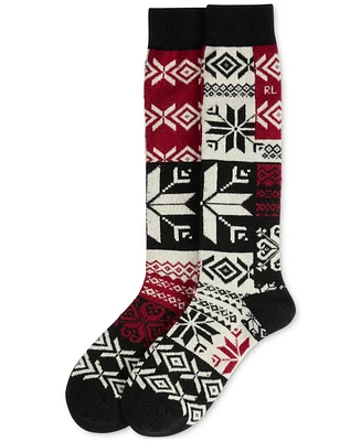 Polo Ralph Lauren Women's Holiday Nordic Snowflake Knee Socks