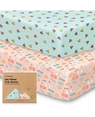 KeaBabies 2pk Fitted Crib Sheets for Boys, Girls, Baby Sheet, Standard Nursery Sheet Cover