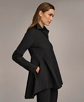 Donna Karan New York Women's A-Line Button Down Poplin Tunic
