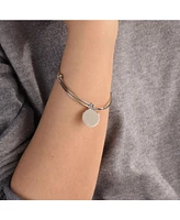 Bling Jewelry Sterling Silver Bangle Bracelet Disc Minimalist Design Expandable Adjustable