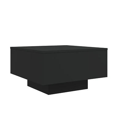 vidaXL Coffee Table Black 21.7"x21.7"x12.2" Engineered Wood
