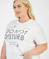Love Tribe Trendy Plus Size Do Not Disturb Graphic T-Shirt