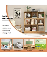 8-Cube Bookcase 41" Wooden Toy Storage Organizer for Kids Bookshelf