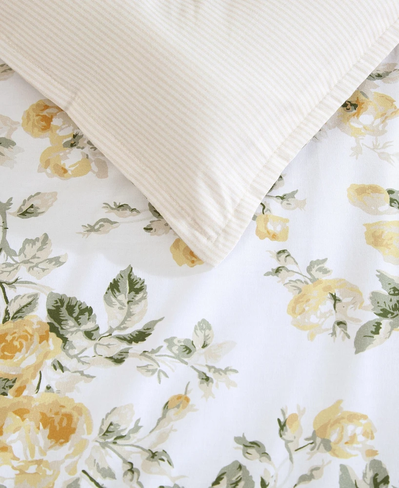 Laura Ashley Roses Reversible 5-Pc. Comforter Set, Twin