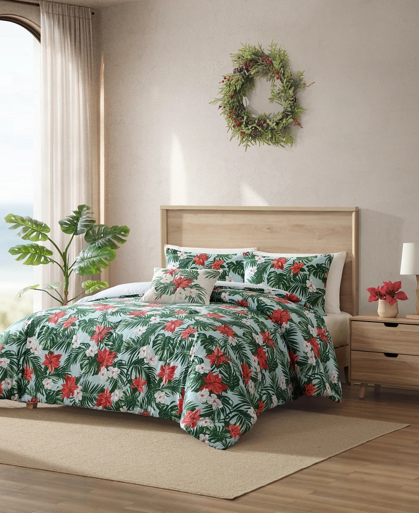Tommy Bahama Home Festive Palms Reversible 3-Pc. Comforter Set