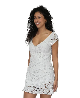 Belle & Bloom Women's Drifting Slowly Lace Mini Dress